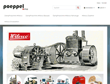 Tablet Screenshot of dampfmaschinenshop.de